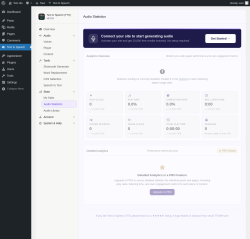Page screenshot: Text to Speech &rarr; Audio Statistics