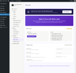 Page screenshot: Text to Speech &rarr; White Label