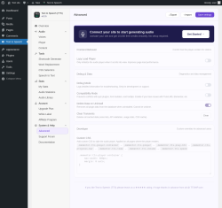 Page screenshot: Text to Speech &rarr; Advanced
