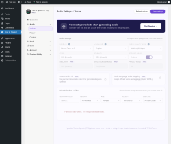 Page screenshot: Text to Speech &rarr; Voices