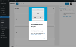 Page screenshot: Widgets ‹ Test site — WordPress