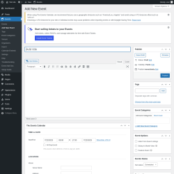 Page screenshot: Events → Add New Event
