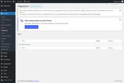 Page screenshot: Events → Organizers