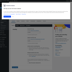 Page screenshot: Events → Settings