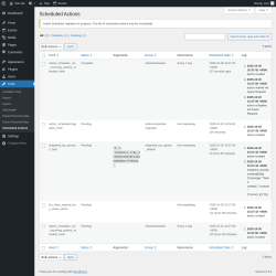 Page screenshot: Tools → Scheduled Actions