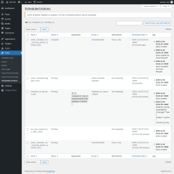 Page screenshot: Tools → Scheduled Actions