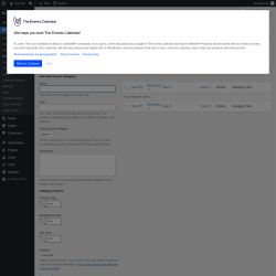 Page screenshot: Events → Event Categories