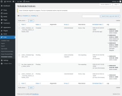 Page screenshot: Tools &rarr; Scheduled Actions