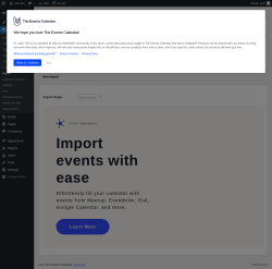 Page screenshot: Events &rarr; Import