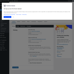 Page screenshot: Events &rarr; Settings