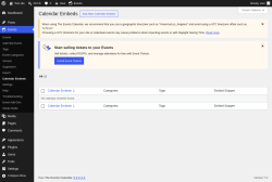 Page screenshot: Events &rarr; Calendar Embeds