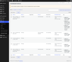 Page screenshot: Tools &rarr; Scheduled Actions