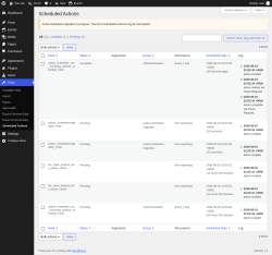Page screenshot: Tools &rarr; Scheduled Actions