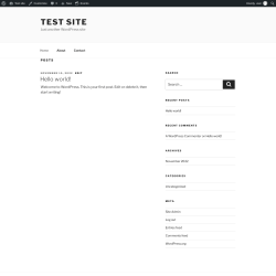 Page screenshot: Test site &ndash; Just another WordPress site