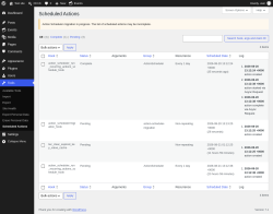 Page screenshot: Tools &rarr; Scheduled Actions