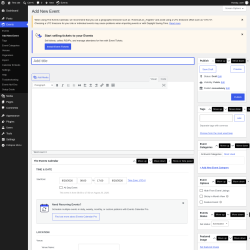 Page screenshot: Events &rarr; Add New Event
