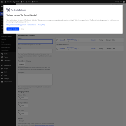 Page screenshot: Events &rarr; Event Categories