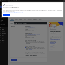 Page screenshot: Events &rarr; Settings