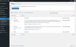 Page screenshot: Plugins ‹ Test site — WordPress