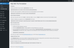 Page screenshot: Dashboard &rarr; Permalinker Help