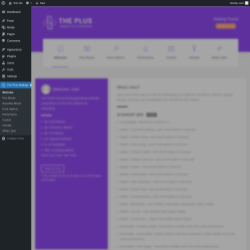 Page screenshot: The Plus Settings ‹ Test site — WordPress