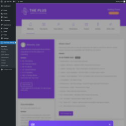 Page screenshot: The Plus Settings ‹ Test site — WordPress