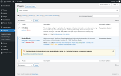 Page screenshot: Plugins ‹ Test site — WordPress