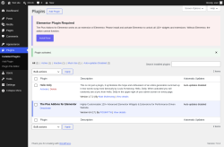 Page screenshot: Plugins &lsaquo; Test site &mdash; WordPress
