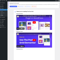 Page screenshot: The Post Grid &rarr; Get Help