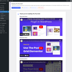 Page screenshot: The Post Grid &rarr; Get Help