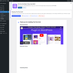 Page screenshot: The Post Grid &rarr; Get Help