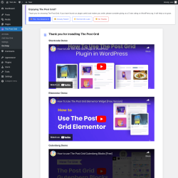 Page screenshot: The Post Grid &rarr; Get Help