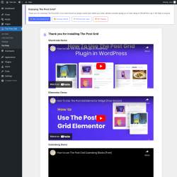 Page screenshot: The Post Grid &rarr; Get Help