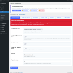 Page screenshot: The Post Grid &rarr; Settings