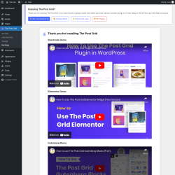Page screenshot: The Post Grid &rarr; Get Help