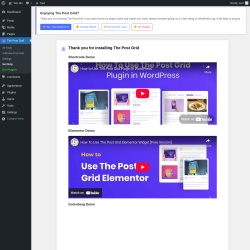 Page screenshot: The Post Grid &rarr; Get Help