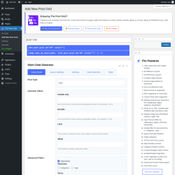 Page screenshot: The Post Grid → Add New Post Grid