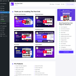 Page screenshot: The Post Grid &rarr; Get Help