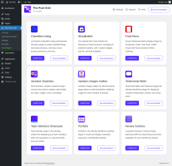 Page screenshot: The Post Grid &rarr; Our Plugins