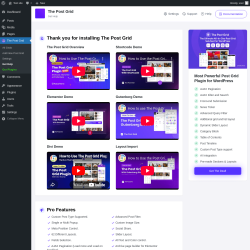 Page screenshot: The Post Grid &rarr; Get Help