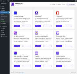 Page screenshot: The Post Grid &rarr; Our Plugins