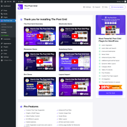 Page screenshot: The Post Grid &rarr; Get Help
