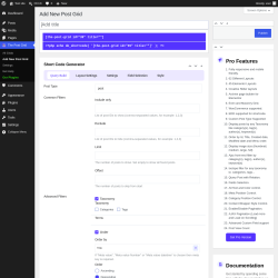 Page screenshot: The Post Grid &rarr; Add New Post Grid