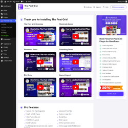 Page screenshot: The Post Grid &rarr; Get Help