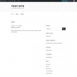 Page screenshot: Test site &ndash; Just another WordPress site