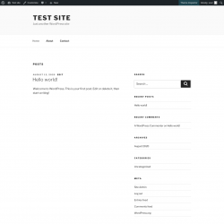 Page screenshot: Test site &ndash; Just another WordPress site