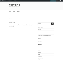 Page screenshot: Test site &ndash; Just another WordPress site