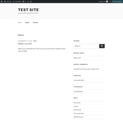Page screenshot: Test site &ndash; Just another WordPress site
