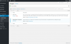 Page screenshot: Plugins &lsaquo; Test site &mdash; WordPress