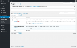 Page screenshot: Plugins &lsaquo; Test site &mdash; WordPress